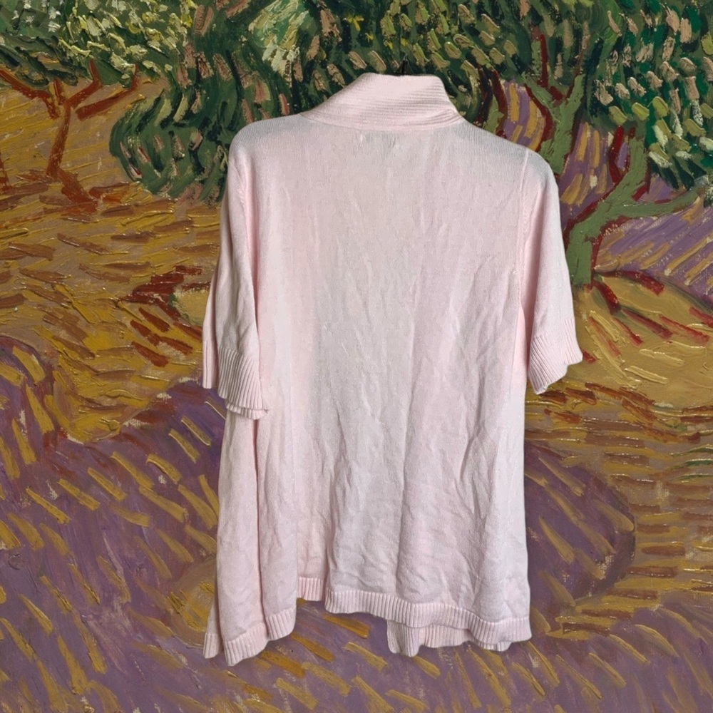 Croft & Barrow Pink Cardigan Sweater Wm XL - Picture 3 of 3